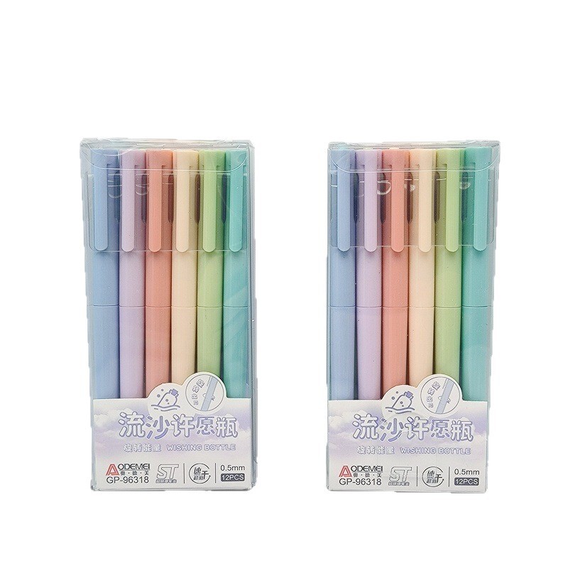 オルメイ流砂ゲルペン ins 高価値学生黒ペン ST シンプルな筆記体 0.5 ミリメートル回転砂時計ペン|undefined