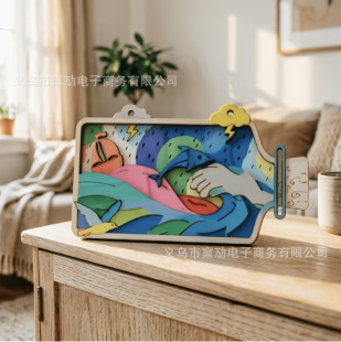 �羳�ļ������L����ľ��Ư��ƿ����b�DIY�T�f��ɫ���෫������