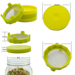 Stainless Steel Seed Sprouting Cover Mason Jar Sprouting Lid Cross-border Sprouting Filter Mesh Stainless Steel Sprouting Cover
