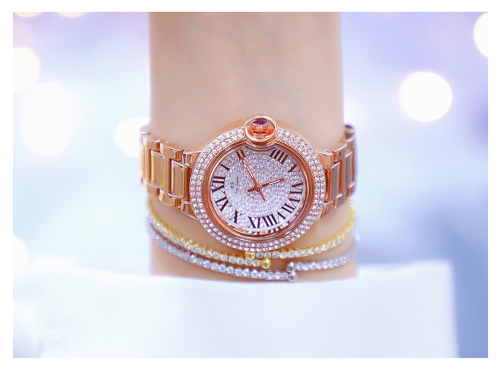 100g Weight Tempered Glass Mirror Material Alloy Strap Material Watch Classification Pointer+Number Display Type Jewelry Buckle Buckle Style Round Dial Shape Casual, Daily Occasion Quartz Movement Solid Color Pattern Women's Gender Simple Style, Classic Style Style Simple Style Classic Style Solid Color Jewelry Buckle Quartz Watch Women's Watches 6
