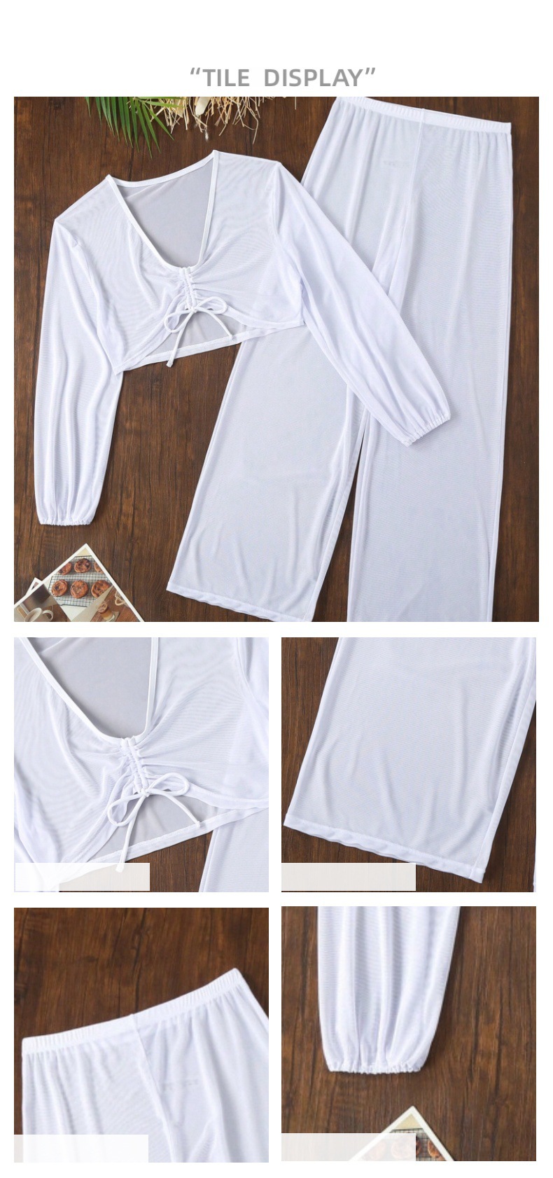 Women's Long Sleeve Swimsuit Solid Colour Casual Swimwear_voghion.com