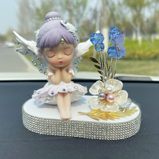 Car dashboard ornaments point drill Mao Mao ballet girl Bella cute girl heart car interior cartoon decoration