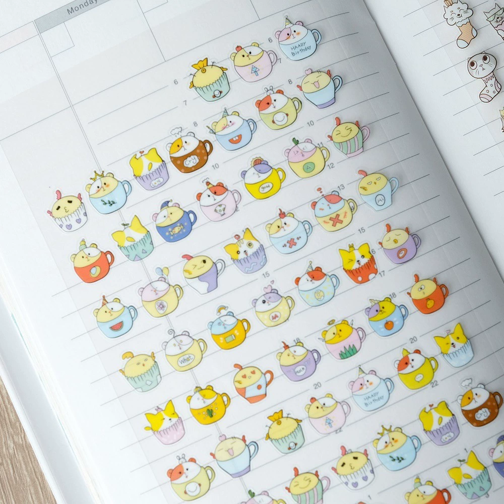 Кросс-бордер Nekoni Dog Shiba Inu Water Cup Animal Food Emok Emoticon Little cute decorative hand account sticker drawing sticker