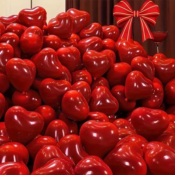 Double-layer festive explosion-proof balloon heart shaped