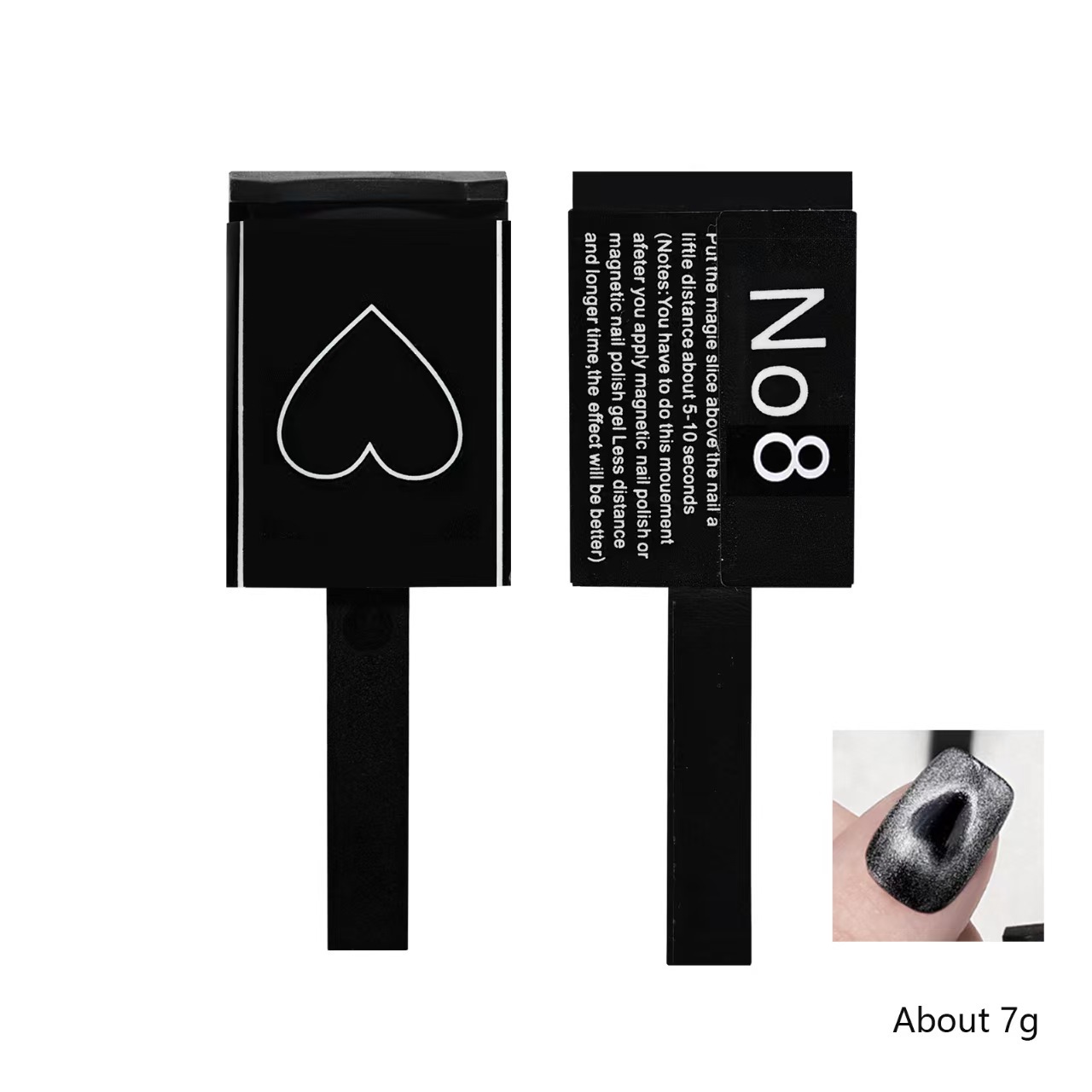 Manicure transfronteriza imán de ojo de gato multifuncional patrón de rayas absorción de hierro piedra fuerte pegamento de ojo de gato imán varilla herramienta