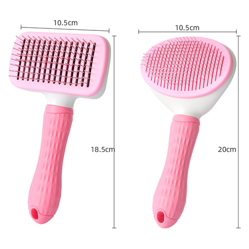 Pet-specific self-cleaning comb stainless steel needle soft handle wire brush cat floating hair cat comb supplies wholesale