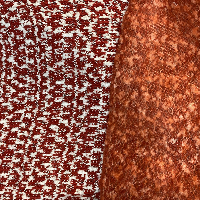 Factory wholesale comfortable soft stretch gold wool flower, red and white wool fabric Factory wholesale comfortable soft stretch gold wool flower, red and white wool fabric