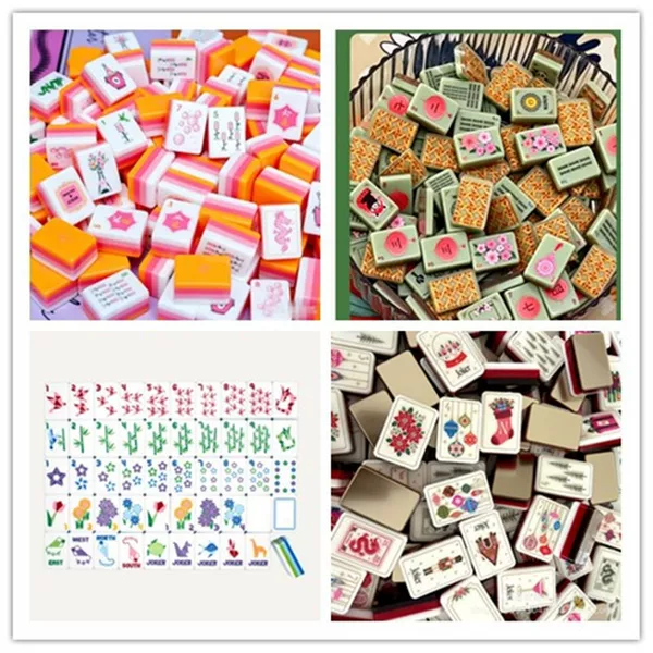 (In stock) - Hand-made acrylic mahjong tiles, sizes 32 and 36, featuring American-style English numerals, a personalized and creative design