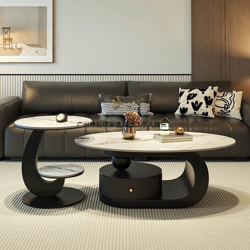 Modern Minimalist Living Room Home Light Luxury High-End Small Apartment Tea Table Set 2025