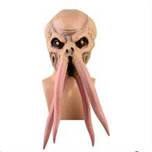 万圣节新博德之门面具夺心魔头套乌贼章鱼头罩八爪鱼装扮头套道具