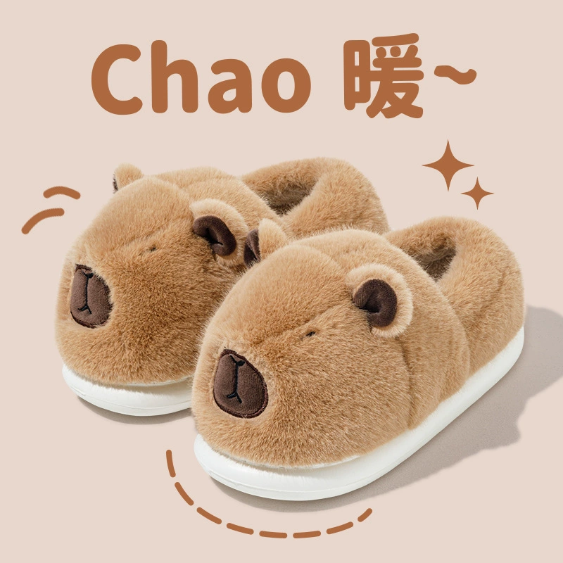 Зимний новый стиль Cabbara сумка и хлопчатобумажные тапочки носить в помещении нескользкие домашние пары хлопковых туфель на толстой подошве