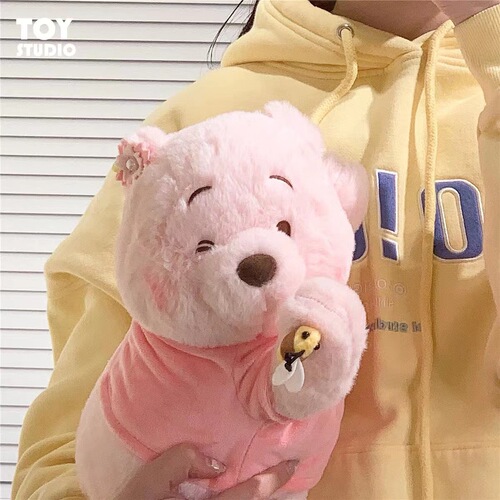 Creative lying style rabbit fur Winnie the Pooh pillow plush toy cute new big bear doll children's doll wholesale