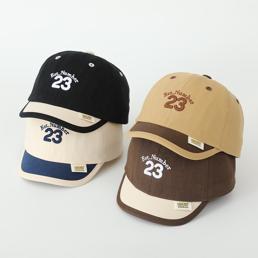 Sombreros digitales para bebés primavera y otoño sombreros para niños niñas sombreros de béisbol de colores sombreros cortos de lengüeta