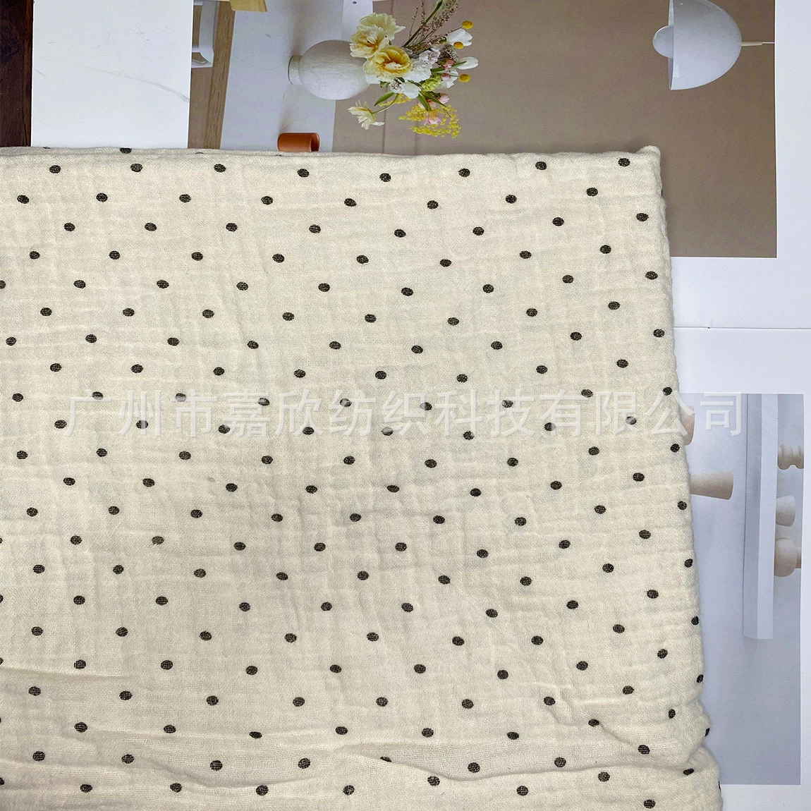 Хлопковое Двухслойное креп-муслиновое детское хлопковое банное полотенце в горошек, домашняя одежда, детская пижамная ткань