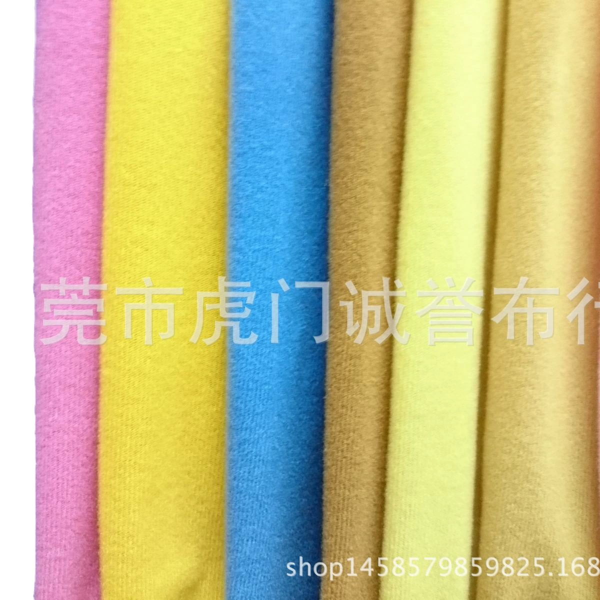 [精边边纶布180克单面拉毛布涤天鹅绒经编圈绒口袋布起毛布玩具料]