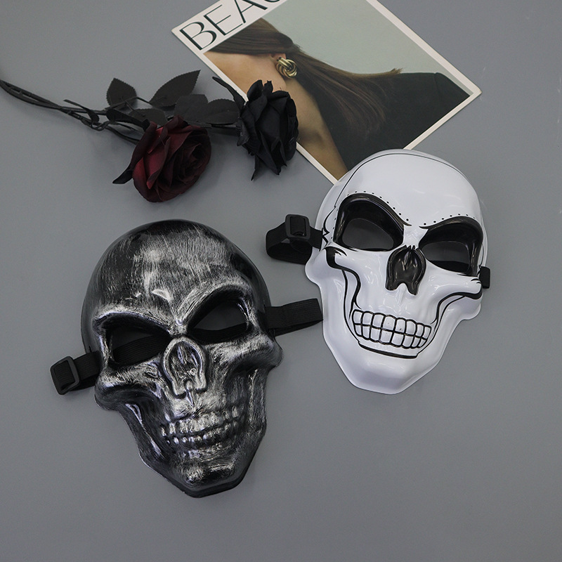 Ventas transfronterizas máscaras de esqueleto fantasma blanco máscaras de Halloween nuevas máscaras de terror máscaras de diablo máscaras de papel máscaras accesorios