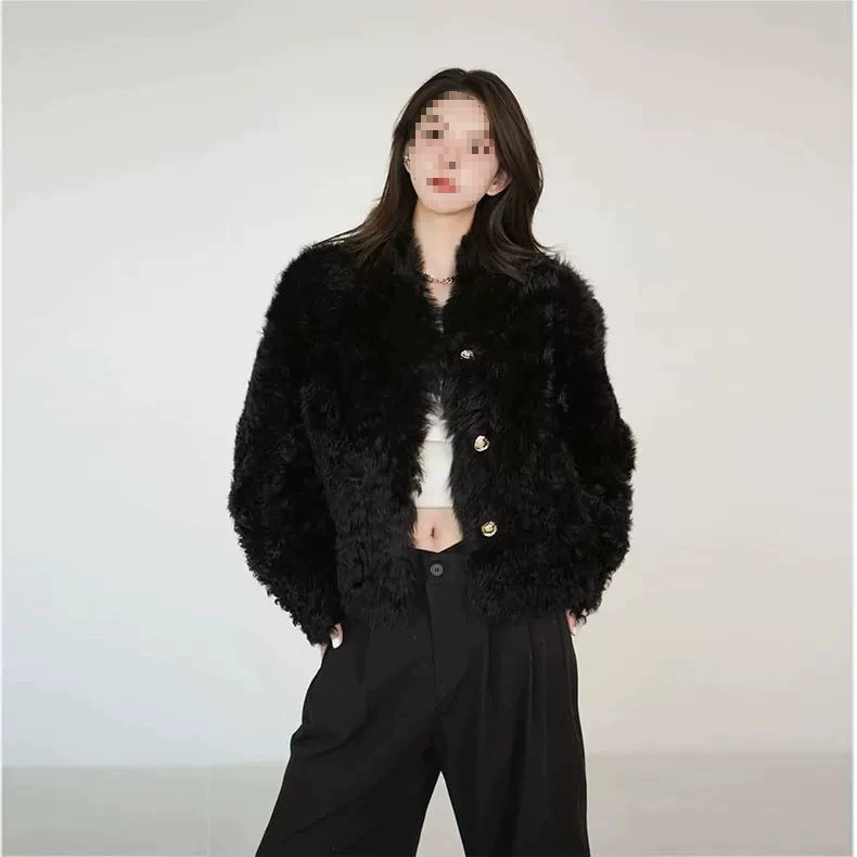 Черная зимняя теплая бархатная куртка, стиль Chanel