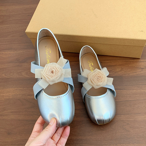 Elegant and Fashionable Women's Mary Jane Flower Summer and Autumn Casual Low-Top Ballet Flat Shoes - High-End New Arrival Style