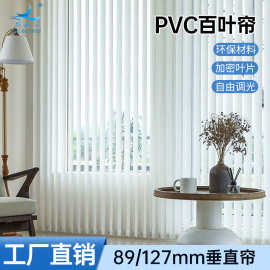 东南亚跨境pvc百叶帘89mm厂字型免打孔百叶帘办公室遮光防晒2英寸
