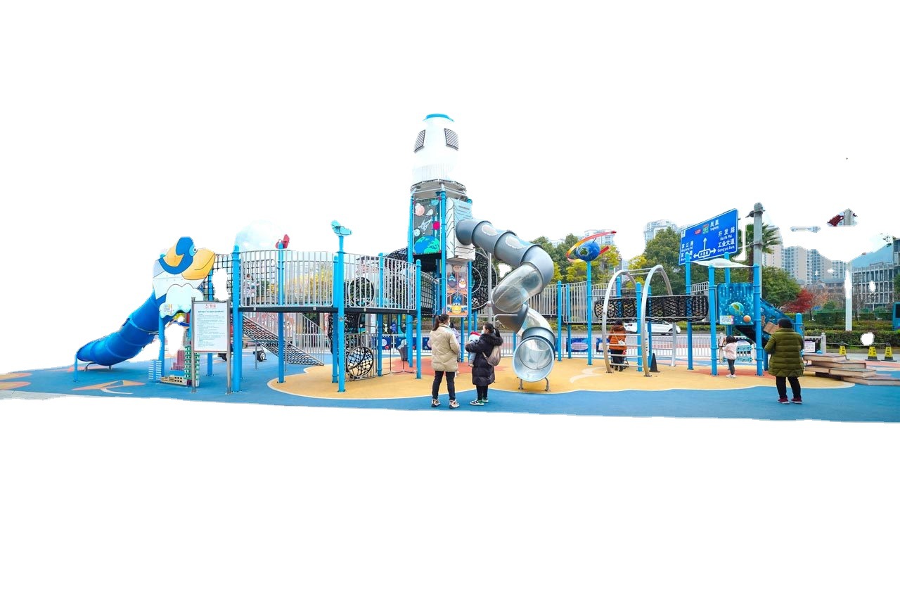 Diapositiva del patio de recreo de los niños al aire libre equipo de juegos para niños sin motor equipo de diversión fábrica instalaciones de juegos al por mayor