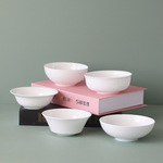 陶瓷碗骨瓷饭碗酒店用品家用小碗餐具简约餐具定 制logo酒店摆台