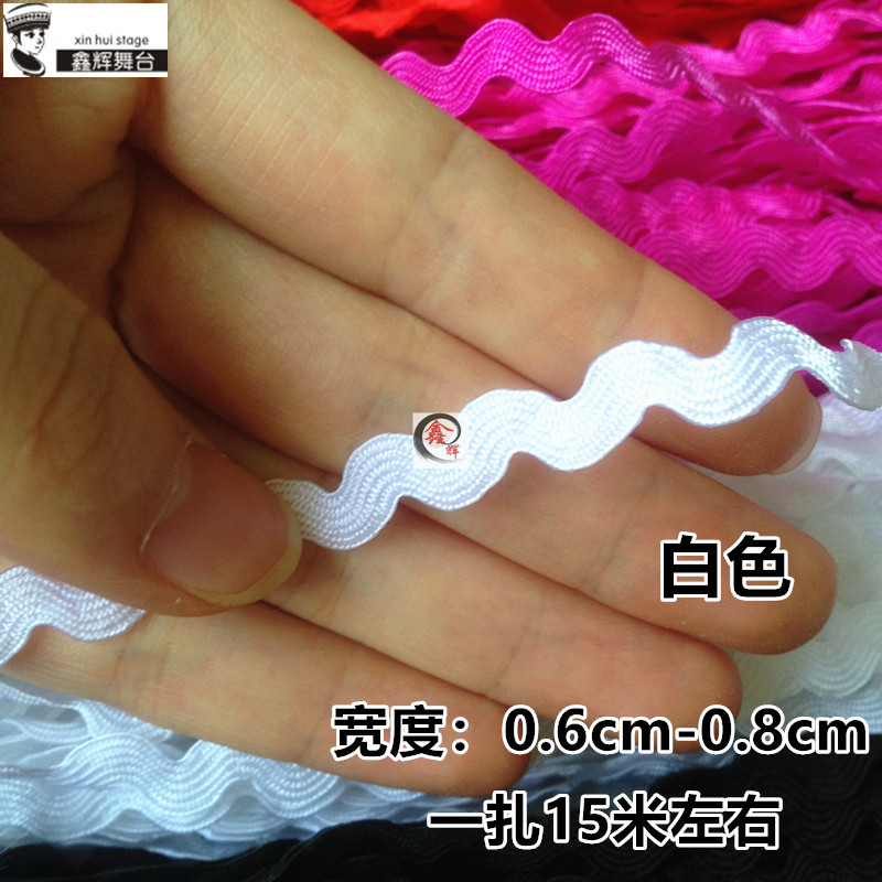 Ola de poliéster onda de agua étnico s cinturón de color sólido hilo de dos colores Cinturón drama abrigo sombrero botas accesorios decorativos hechos a mano material de bricolaje