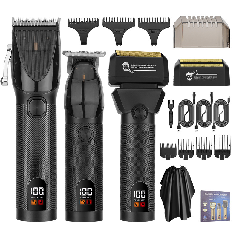 3 piezas de corte de pelo para hombres recíproco máquina de afeitar eléctrica multifuncional tijeras eléctricas blanqueadoras domésticas
