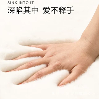 加厚仿兔毛纯色飘窗垫客厅卧室地毯茶几毯少女房间长毛床边毯满铺