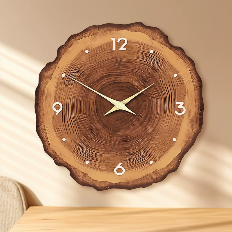 Wooden wall watch, simple and elegant design, high-quality style, wholesale