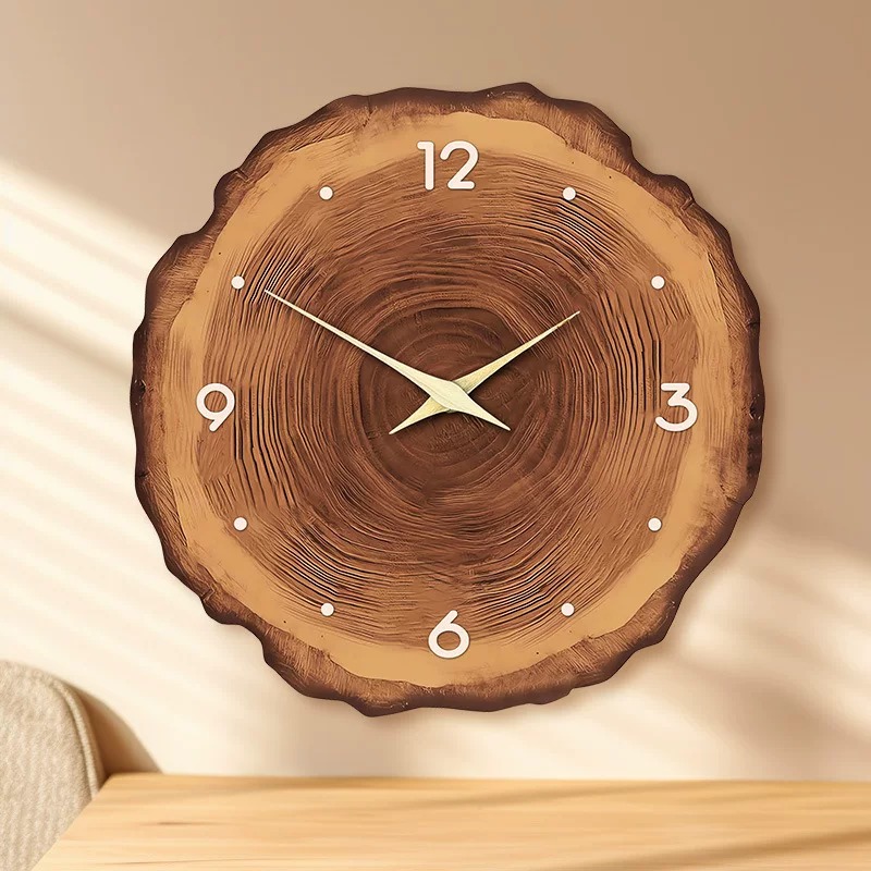 Wooden wall watch, simple and elegant design, high-quality style, wholesale