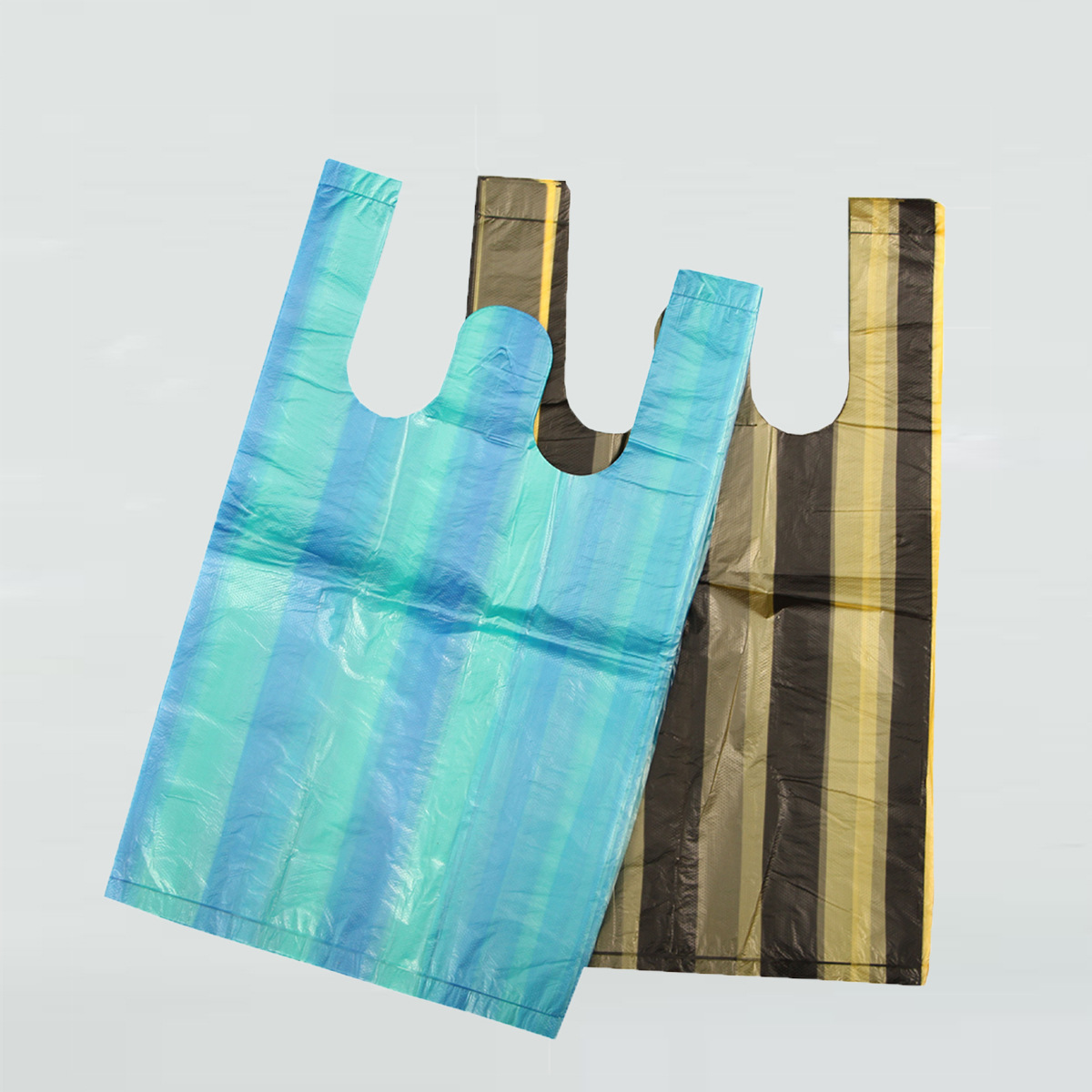 彩条背心袋 手提塑料袋 出口加蓬非洲地区 外贸塑料袋