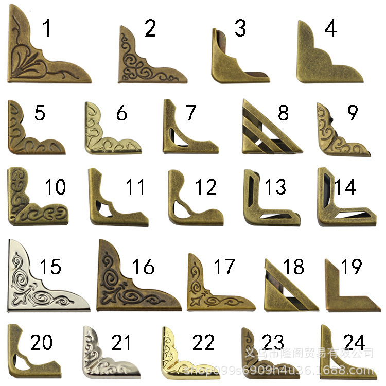 Cross-border 1-2mm Hand Book metal corner protection notebook corner protection accessories cowhide book corner protection cover