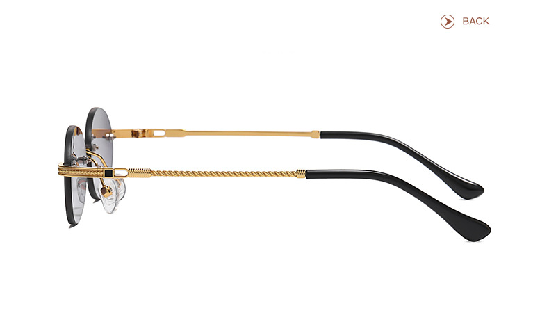 40g Weight Frameless Glasses Structure Sunglasses Classification Ac, UV400 Protection Lens Material Oval Frame Glasses Style Outdoor, Travel Occasion Solid Color Pattern All Seasons Season Unisex Gender Simple Style, Classic Style Style Simple Style Classic Style Solid Color Ac UV400 Protection Oval Frame Frameless Women's Sunglasses 11