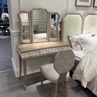 Meike Romantic Star City American Simple Dressing Table Bedroom Makeup Mirror Meijia Solid Wood Dressing Table Dressing Stool