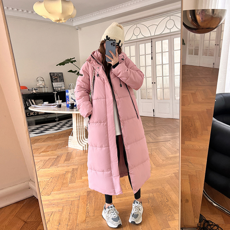 2023 invierno nuevo algodón de rodilla larga ropa de moda femenina de estilo coreano suelta chaqueta de algodón de tamaño grande chaqueta gruesa image 9