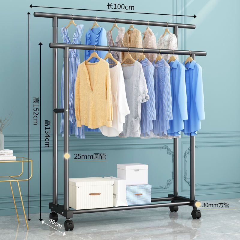 1.0m - 특대 이중 극 풀리 검정색 - 파이프 직경 25