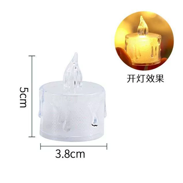Small transparent electronic atmospheric candle