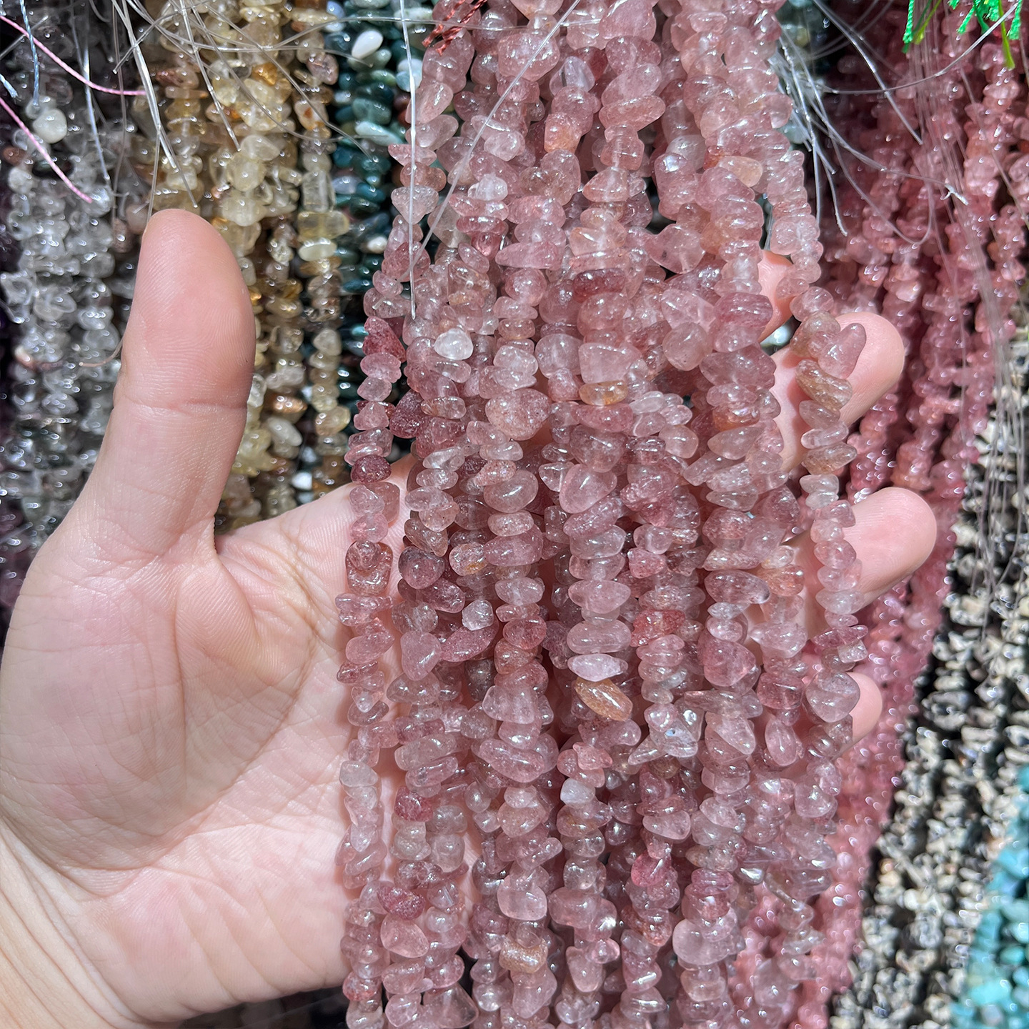 A pack of natural strawberry crystals is about 80cm