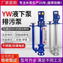 YW液下排污泵不锈钢防爆单双管立式长轴干式耐腐蚀污水污泥提升泵