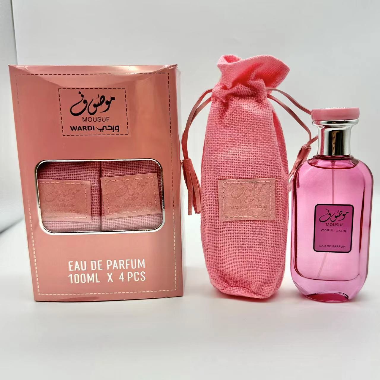 MOUSUF 高品质 4支麻袋礼盒装阿拉伯香水 持久留香神秘东方中东香
