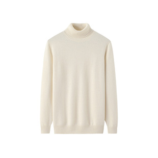 Inner Mongolia 40 Cashmere Half Turtleneck Cashmere Pullover Men's Thickeneded Warm Daddy Knitted Bottoming Shirt Autumn and Winter New Style