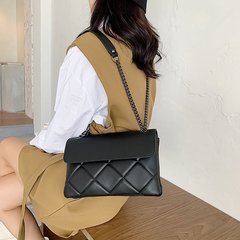 Chain Strap Bag Underarm Bag Women 2024 New High Fashion Color-Breaking Herringbone Single Shoulder Small Square Bag Commute Leisure Crossbody Bag