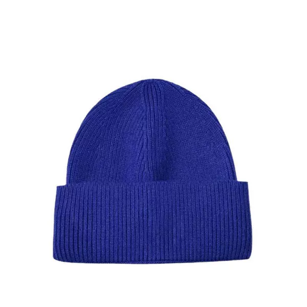 Women's autumn and winter woolen hat, Korean style, warm, ear-protecting, solid color, versatile, face-slimming knitted hat for men