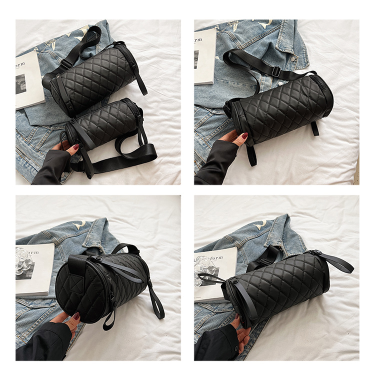 Borsa a tracolla donna cilindrica trapuntata borsetta_voghion.com