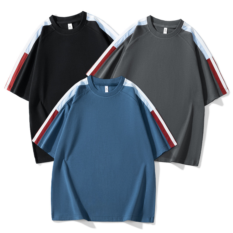 Men's Short-Sleeved T-Shirt 2025 New Summer Ice-Sense Trendy Brand Boys Hong Kong Style Half-Sleeved T-Shirt Casual Sports Top