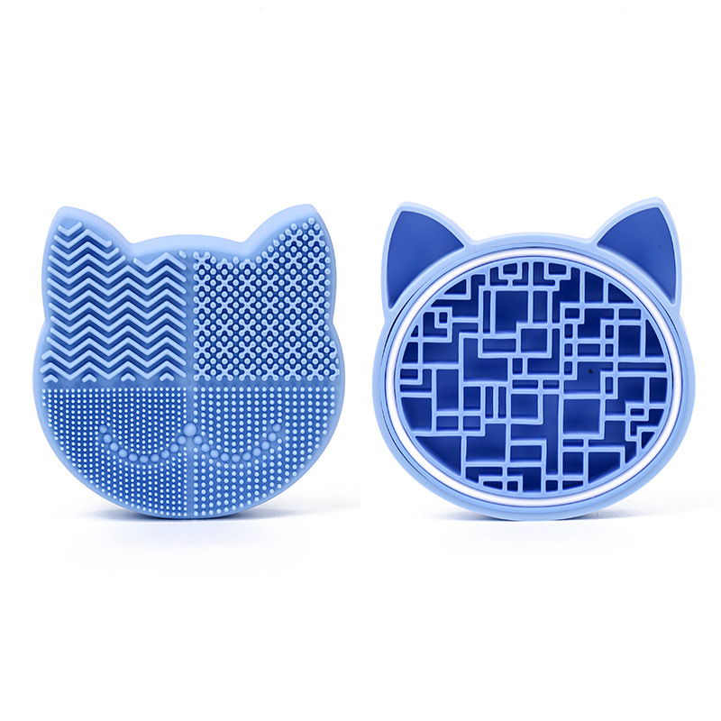 파란색 메이크업 브러쉬 세척 건조 보관함