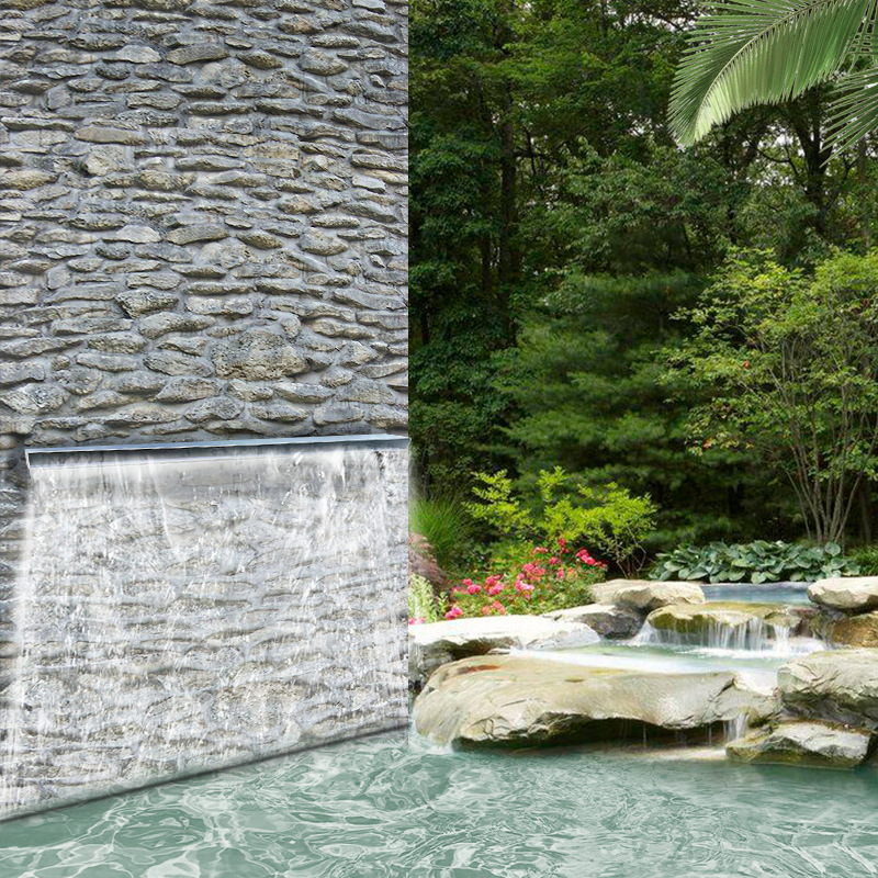 Equipo de piscina de acero inoxidable colorido cortina de agua de la pared cortina de agua paisaje cortina de agua piscina PISCINA cortina de agua