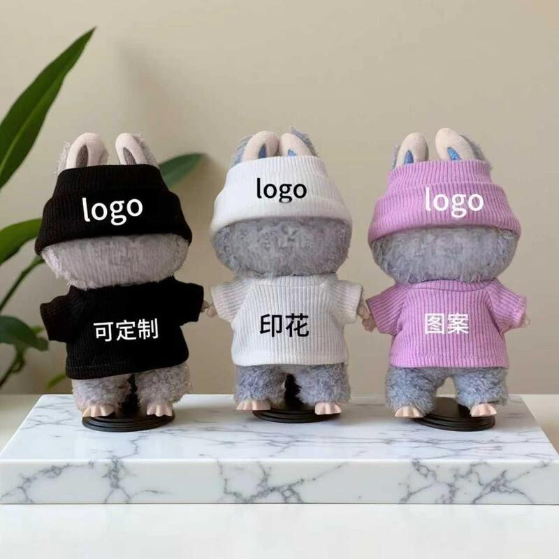 Labubu 17cm Pendant Clothing Alo Knit Set Labubu First, Second, Third Generation Sitting Party Doll Clothes Cute