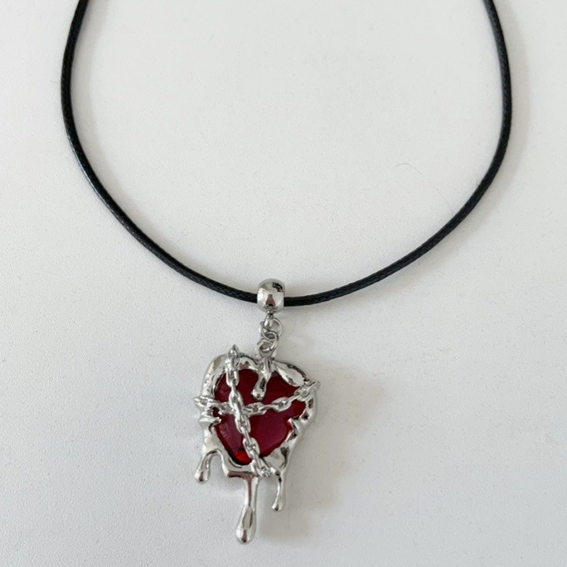 Small design brand retro necklace, punk style, 2 carat