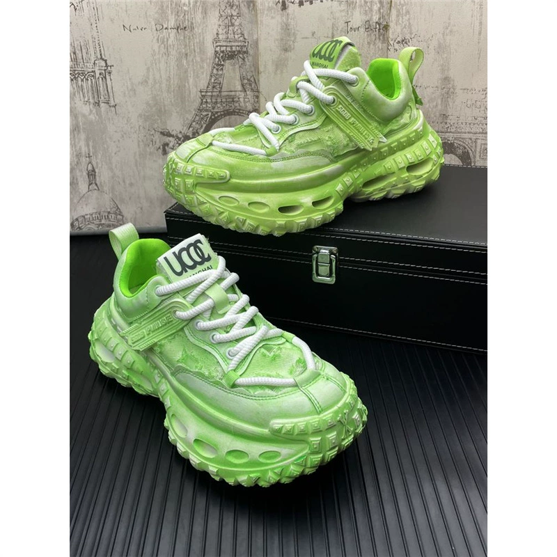 Дышащие ботинки папы ретро старый прилив кроссовки 2024 осень новый нишевые дизайн мужская обувь на толстой подошве